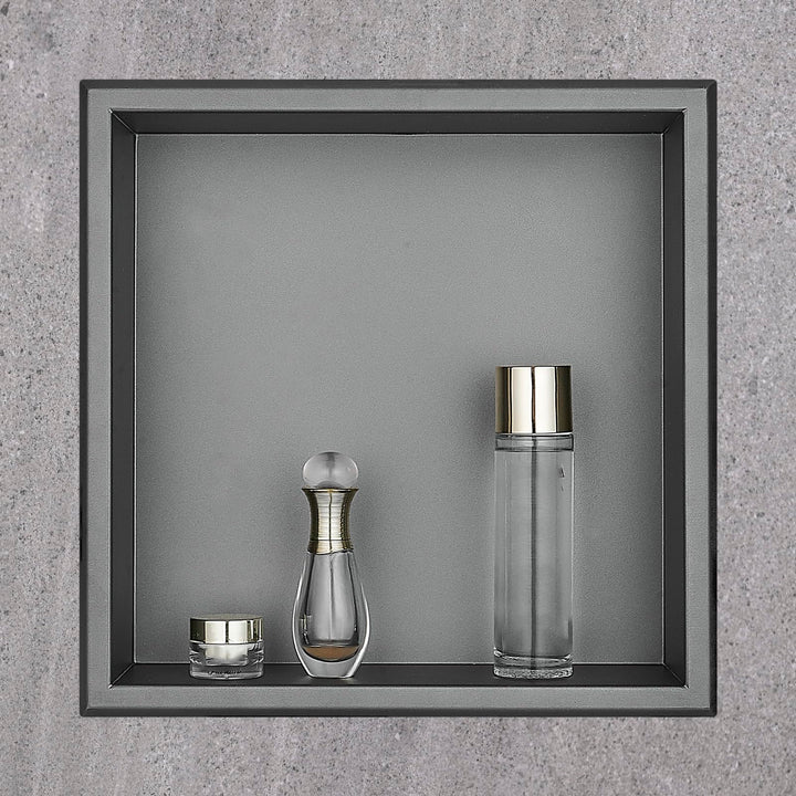 HANFU Wandnische Dusche Edelstahl, Duschnische Flexibler Einbau, Wandnische Dusche Einzelregal Lager