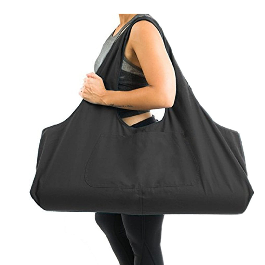 Yogatasche Grosse Yogamattentasche, Canvas-Yogamatten-Einkaufstasche mit Innentasche mit Reissversch