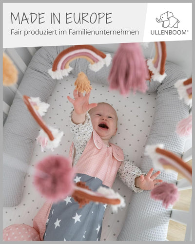 ULLENBOOM Sommerschlafsack Baby Blau Hellblau Grau (Made in EU) - Aus OEKO-TEX Materialien - 0,5 TOG