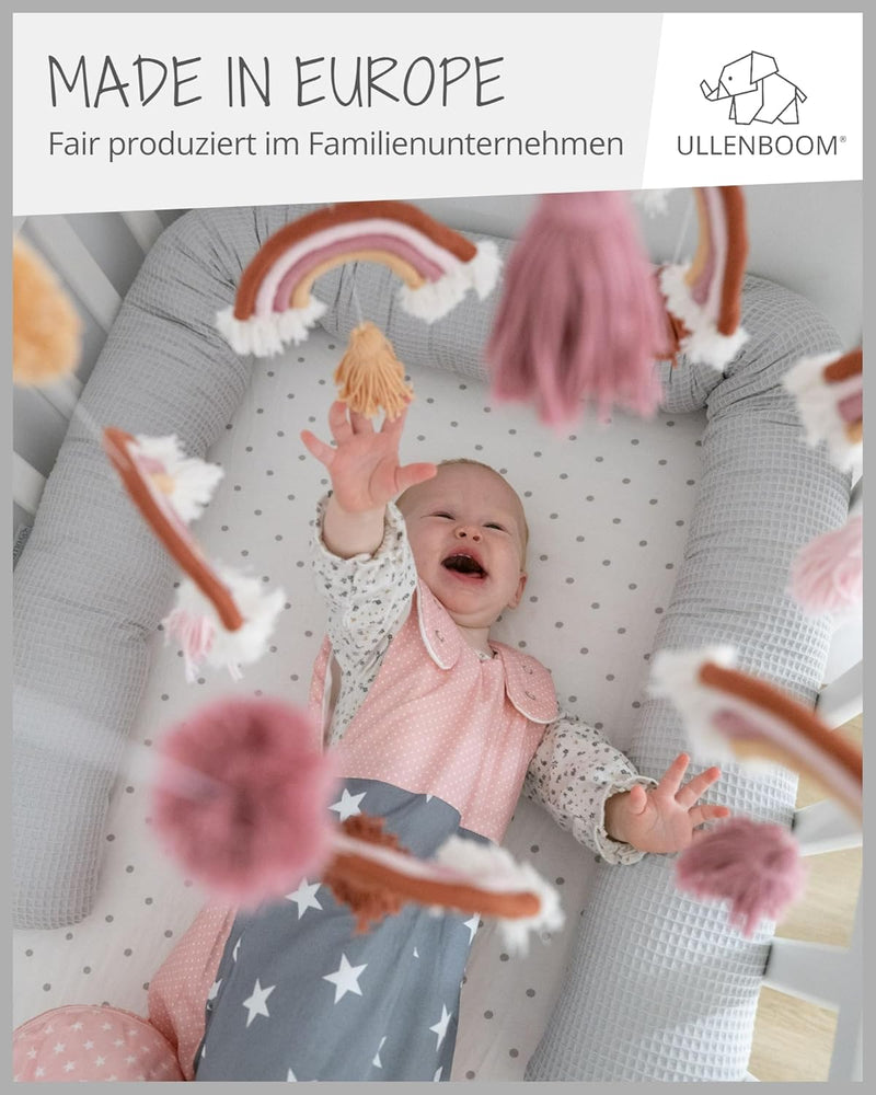 ULLENBOOM Sommerschlafsack Baby Blau Hellblau Grau (Made in EU) - Aus OEKO-TEX Materialien - 0,5 TOG