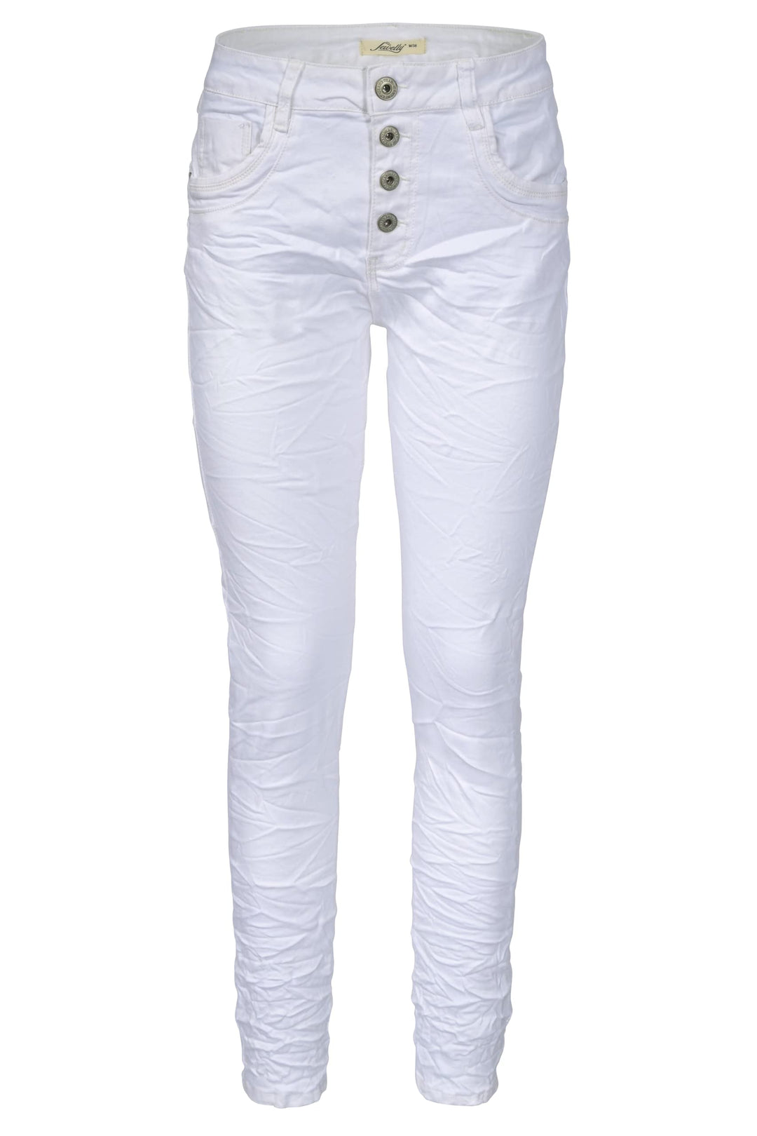 Jewelly Jeans Damen im Crash Look 5154 Off-white 34, Off-white 34