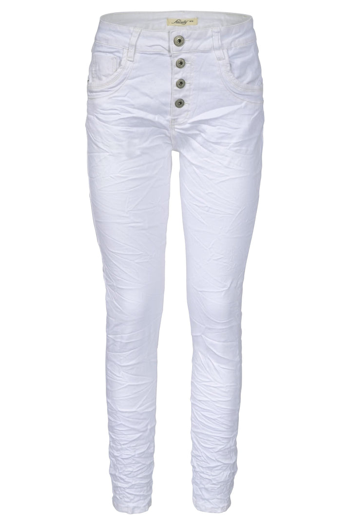 Jewelly Jeans Damen im Crash Look 5154 Off-white 34, Off-white 34