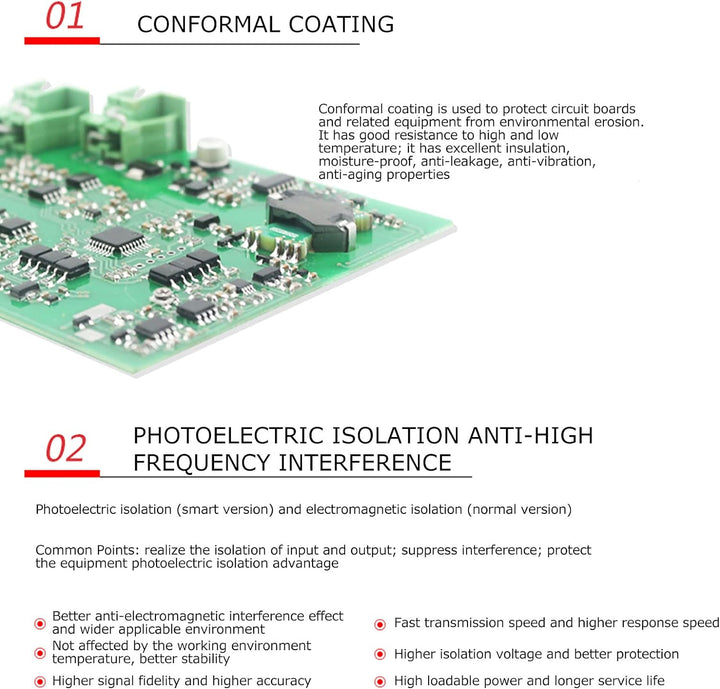 Stromsignal-Aufbereiter, 0-10V bis 0-10V Hochzuverlässiger Signalisolator für 2- oder 3-Leiter-Trans
