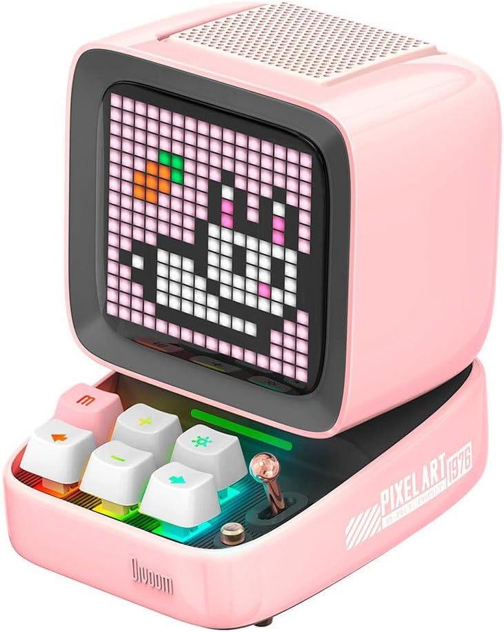 divoom Ditoo Pro Bluetooth Mini-Lautsprecher, Pink