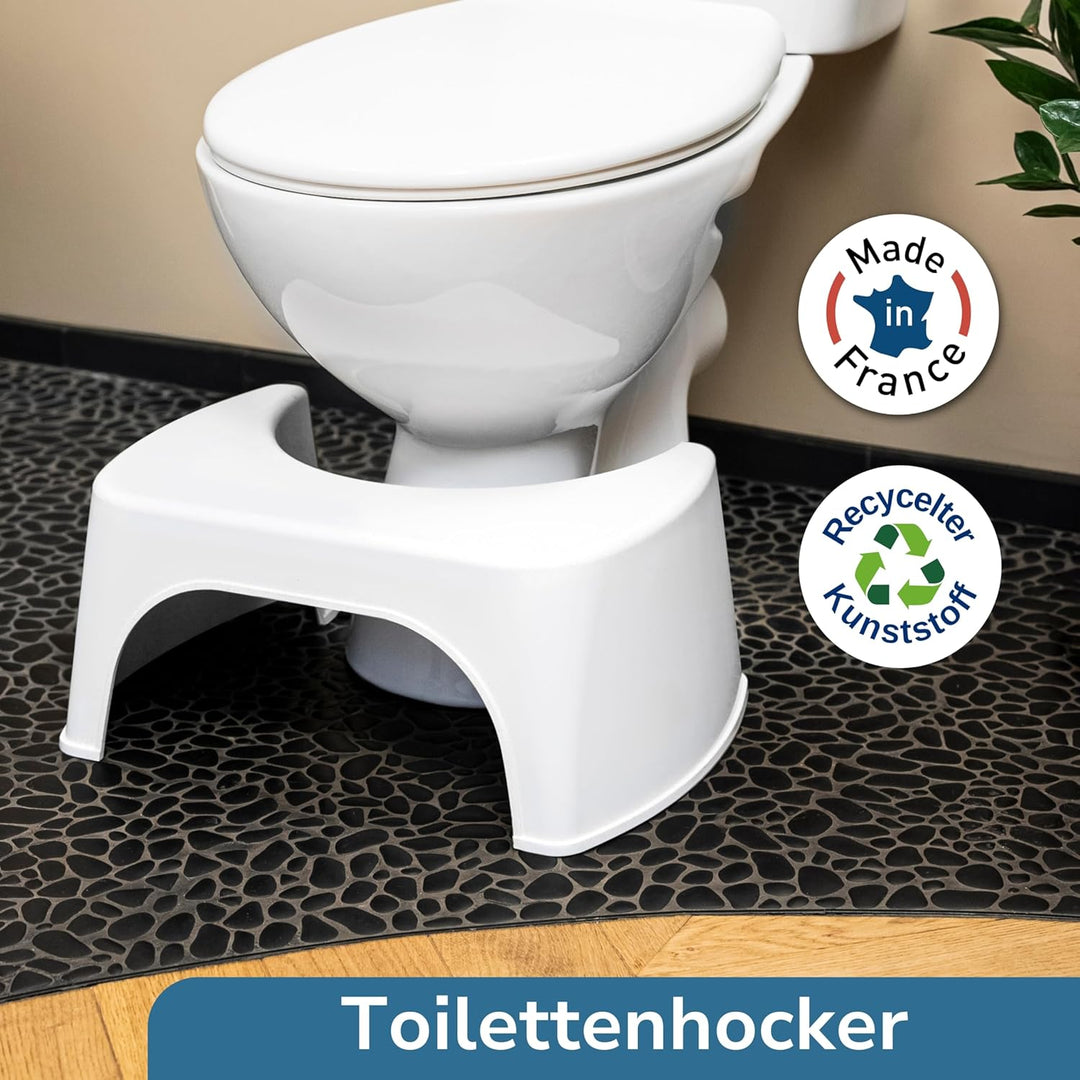 Well Care Toilettenhocker - WC Hocker fur Erwachsene - Hergestellt aus Recyceltem Kunststoff - Kloho