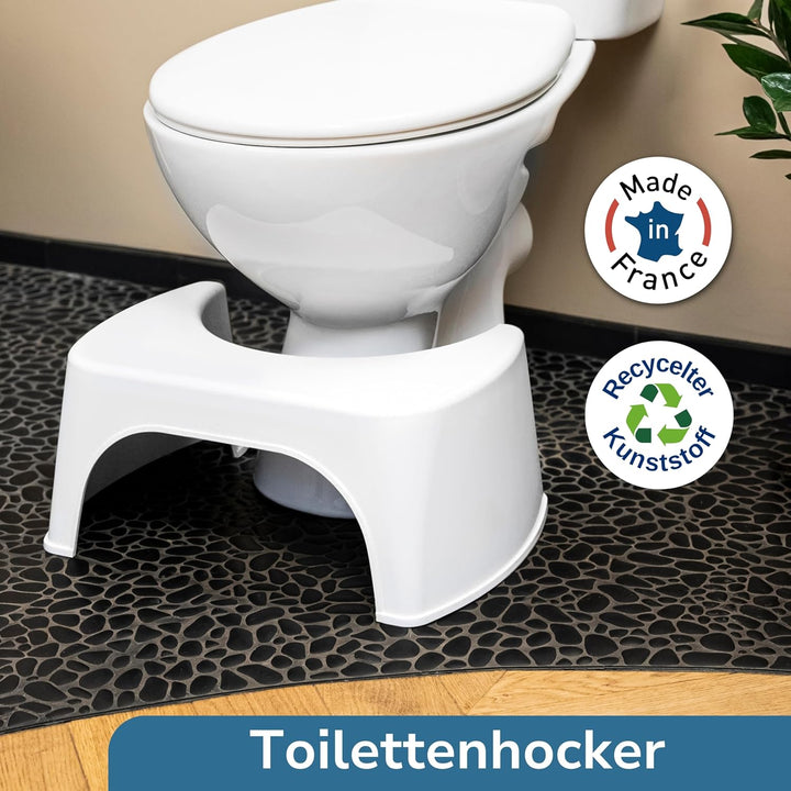 Well Care Toilettenhocker - WC Hocker fur Erwachsene - Hergestellt aus Recyceltem Kunststoff - Kloho