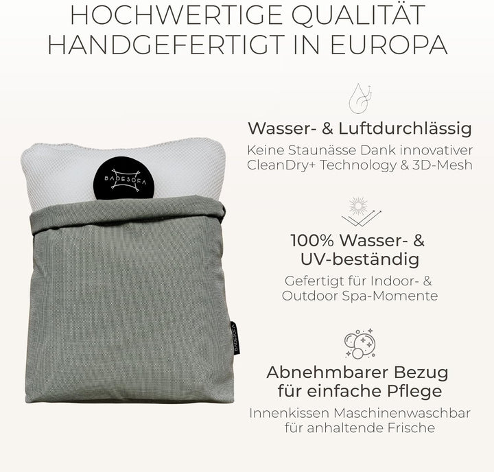 BADESOFA® Fusskissen | Premium-Qualität | Badewannen-Kissen für bequemes Baden | Made in EU | Badewa
