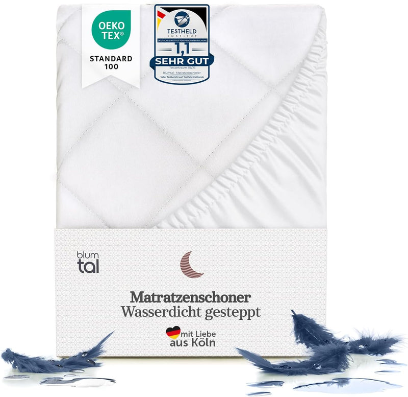 Blumtal® Luxus gesteppter Matratzenschoner wasserdicht 180x200cm - Oeko-TEX zertifizierter Matratzen