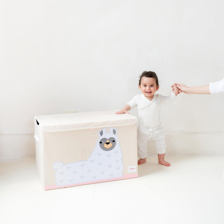 3 Sprouts Spielzeugkiste mit Deckel – Aufbewahrungsbox für Kinderzimmer, Spielzeugbox für Kinder, Sp