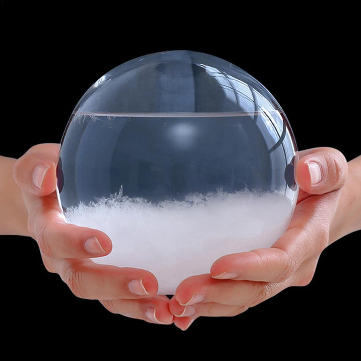 Sturmglas zur Wettervorhersage - Sturmglas in Kugelform mit 7 Farben Wechselndes Licht - Wetterglas