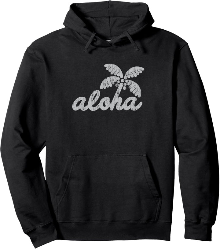 Retro Aloha Kokospalme Pullover Hoodie