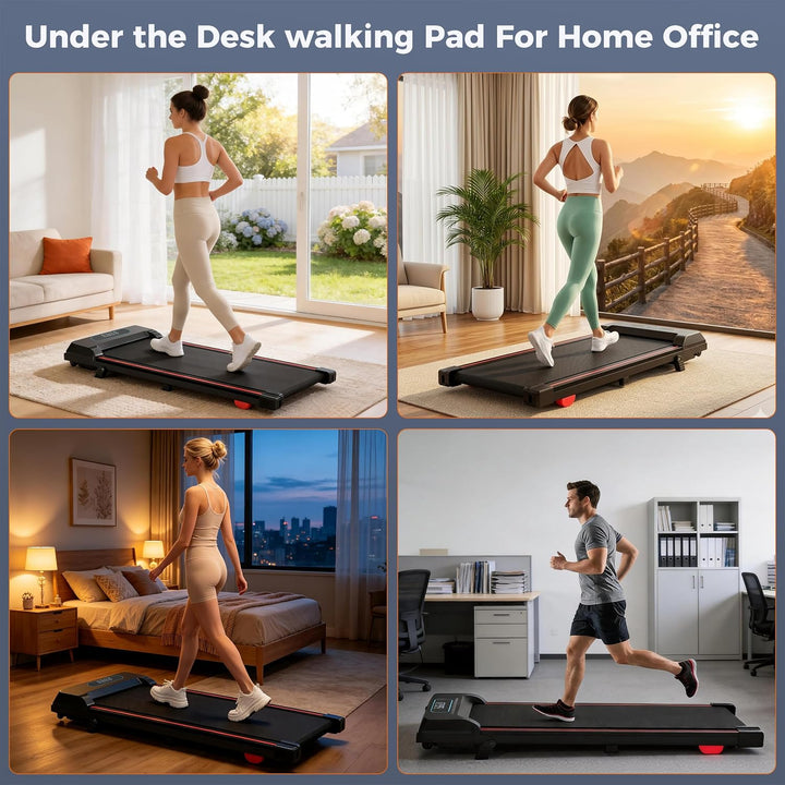 Walking Pad Laufband mit 5% Steigung für Zuhause und Büro | 2,5HP leiser Motor,RGB-Licht, Bluetooth
