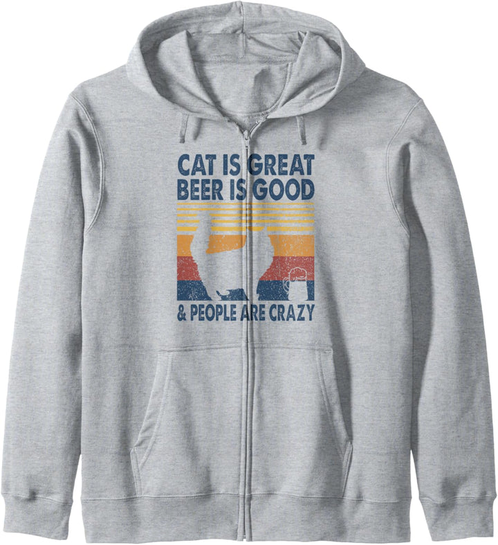 Katze ist grossartig Bier ist gut & Leute sind verrückte Perserkatze Kapuzenjacke