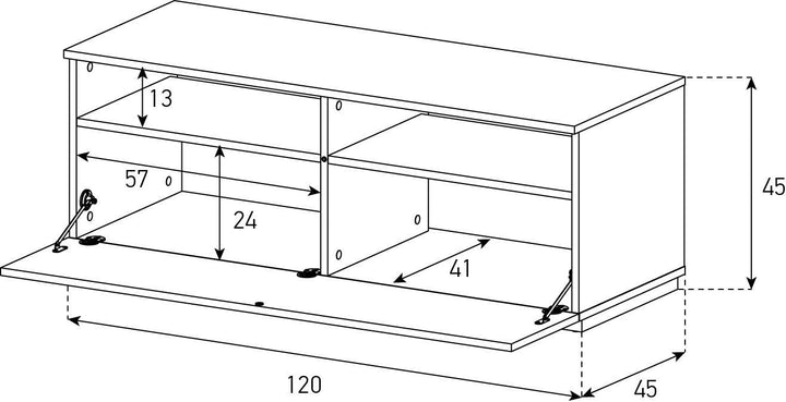 RO&CO Sonorous TV-Schrank TRD-120 BCO (120 cm breit), Weiss