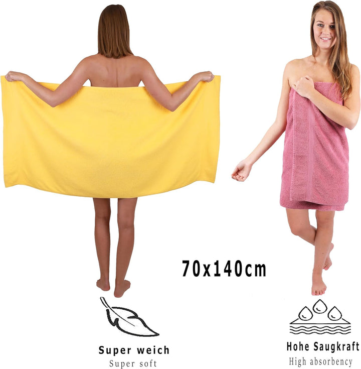 Betz 10-TLG. Handtuch-Set Premium 100% Baumwolle 2 Duschtücher 4 Handtücher 2 Gästetücher 2 Waschhan