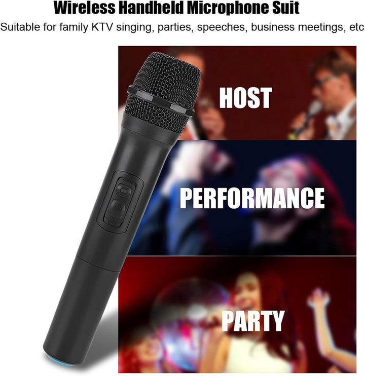 Tangxi WHF-WLAN-Mikrofonsystem, Dual-VHF-Band Karaoke-Handheld-Mikrofon, professionelles Handheld-Mi