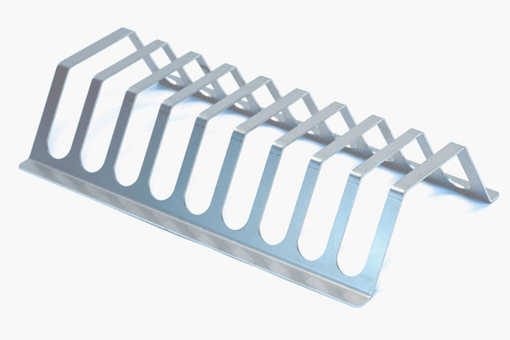 Edelstahl Spareribs Halter für BBQ-Profis in Zwei Grössen (330mm / 9 Spareribs), 330mm / 9 Spareribs