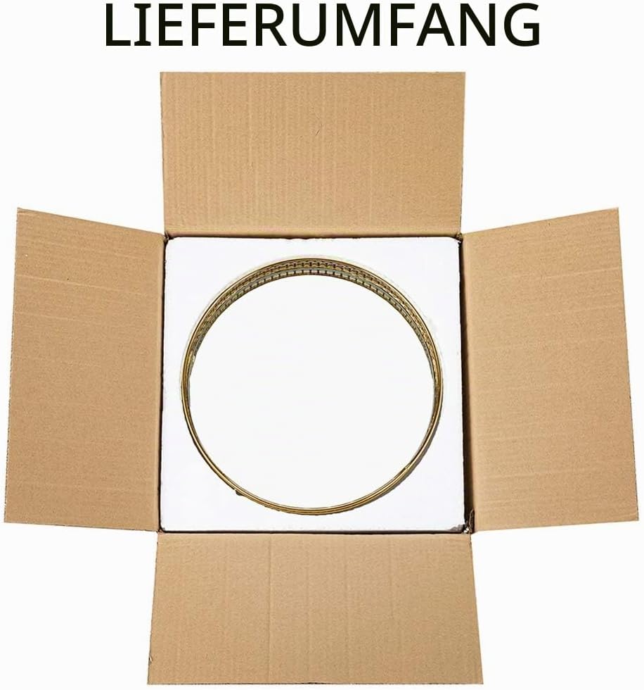 NUPTIO Parfüm-Tablett verspiegelt goldfarben: Dekoratives Tischtablett Glas-Organizer Metall Rund ve