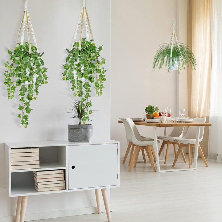 AceList Makramee Blumenampel 3er Set, Blumenampel Innen Aussen für Balkon und Garten Makramee Blumen