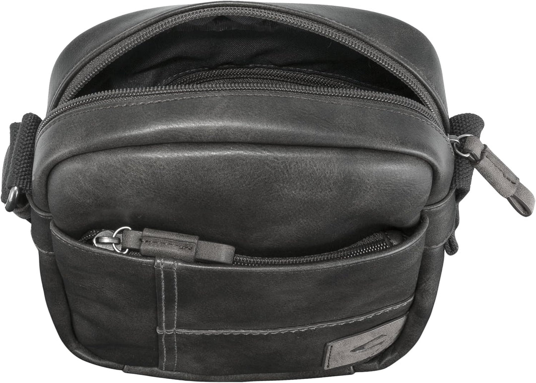 camel active bags Laos Herren Umhängetasche Crossbody Bag Klein Schwarz 19 x 7 x 23 Schwarz, 19 x 7