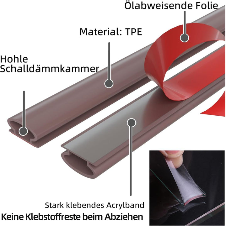 Türdichtung Dichtungsband Selbstklebend,Dichtung Türrahmen Flexibel,Gummidichtung Abdichtungsband Wa