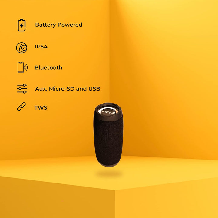BULLET30 - IBIZA - 30W Tragbare 360° Bluetooth-Lautsprecherbox, batteriebetrieben, mit LED-Leuchtrin