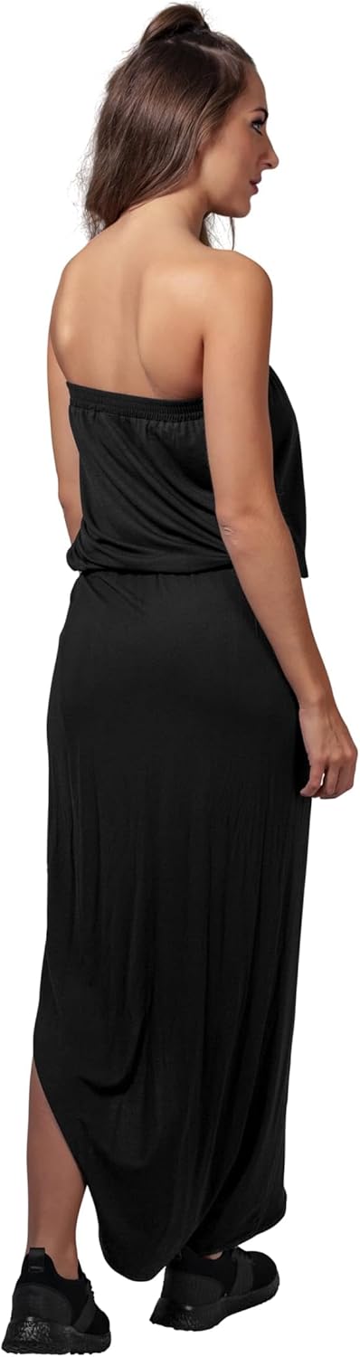 Urban Classics Damen Ladies Viscose Bandeau Dress XS Grosse Grössen Schwarz, XS Große Grö&