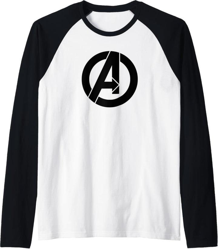 Marvel Avengers Black A Logo Raglan