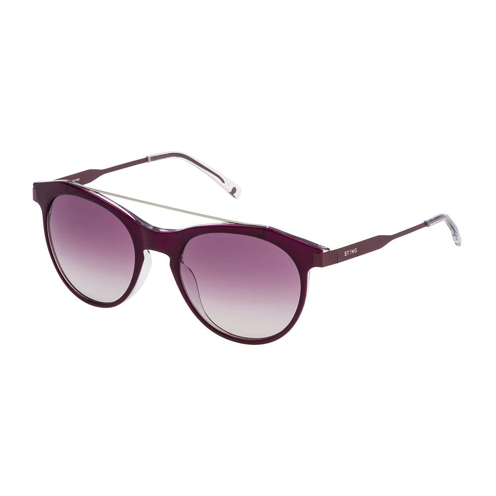 Sting Damen SST07352923X Sonnenbrille, Plum/Violet/Crystal, 52/20/135