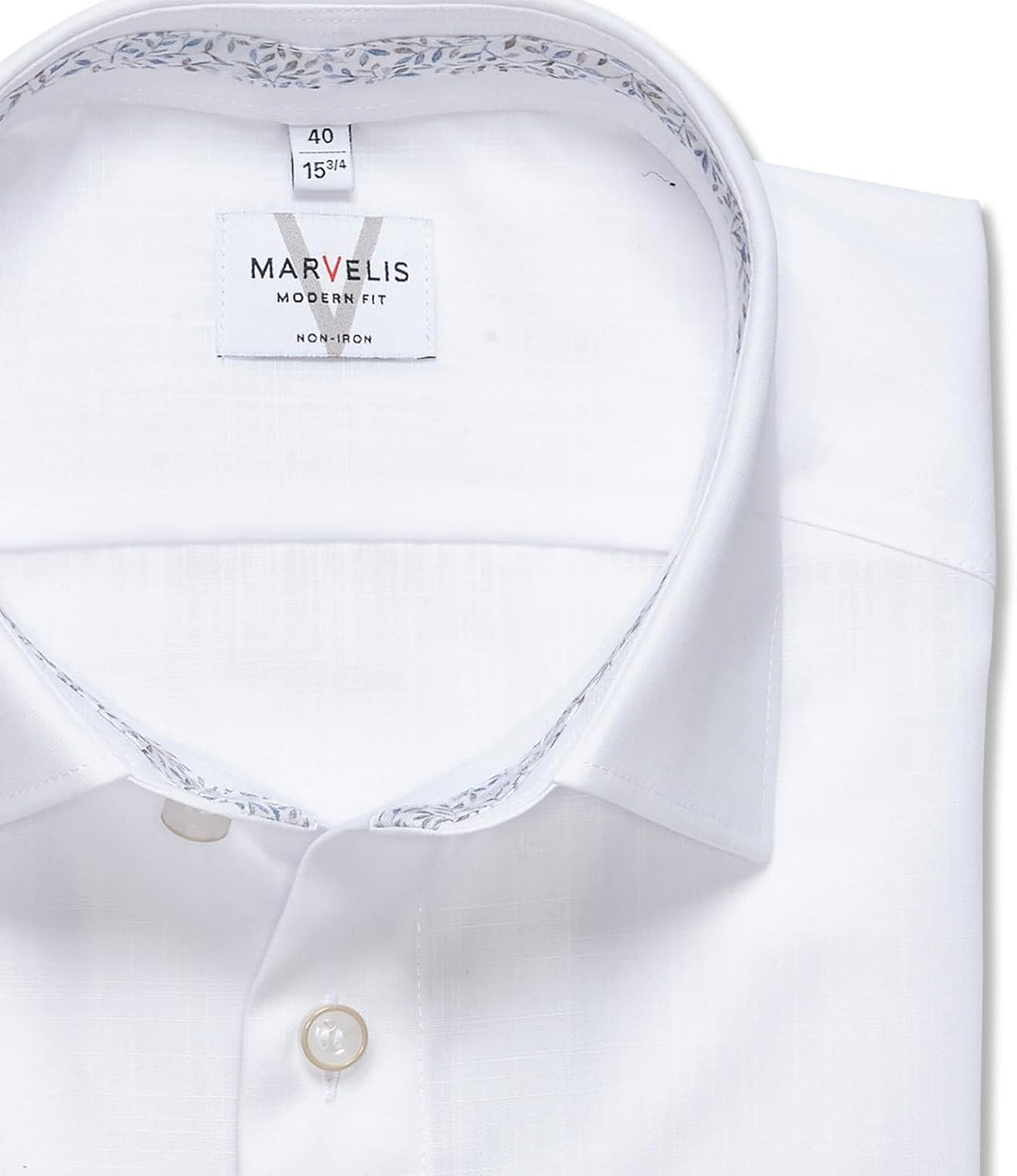 Marvelis Herren Businesshemd Langarm 726614,Einfarbig,Modern Fit,New Kent 44 Weiss 00, 44 Weiss 00