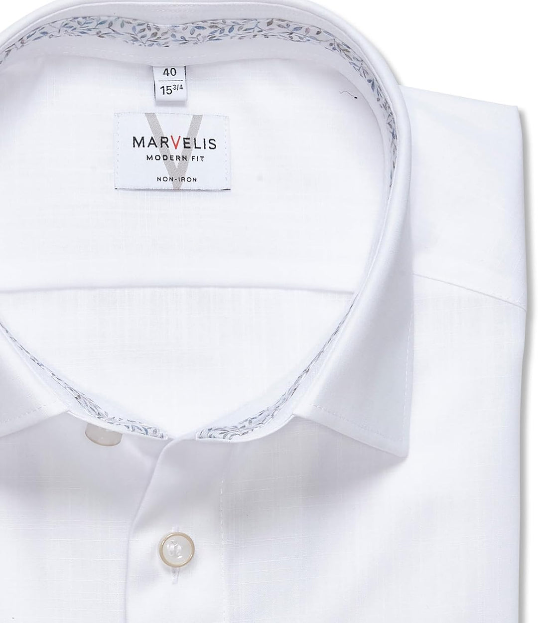 Marvelis Herren Businesshemd Langarm 726614,Einfarbig,Modern Fit,New Kent 43 Weiss 00, 43 Weiss 00