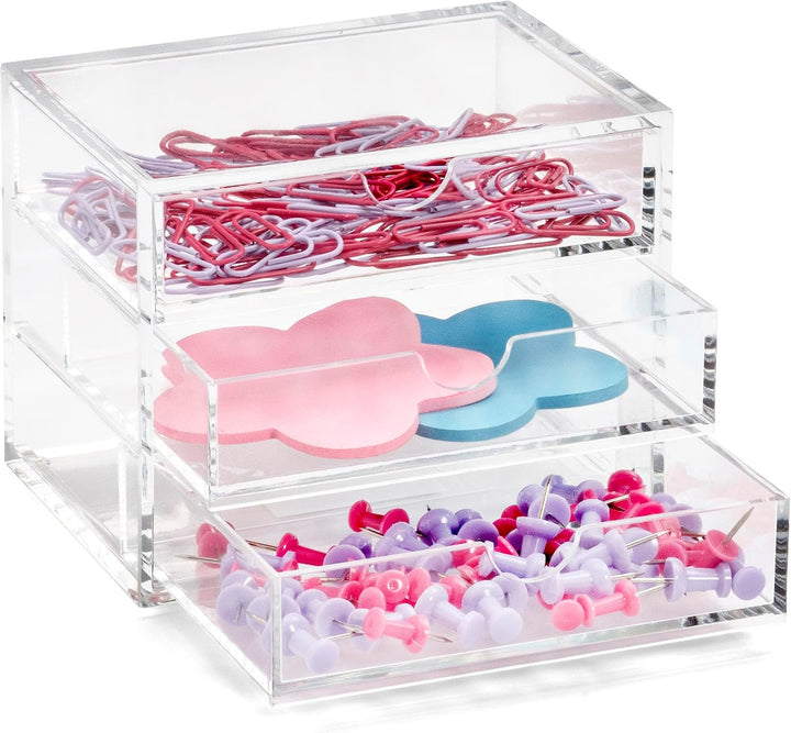 OSCO A3275 Magazin mit 3 Schubladen aus klarem Acryl, klein Small (3 Drawer), Small (3 Drawer)