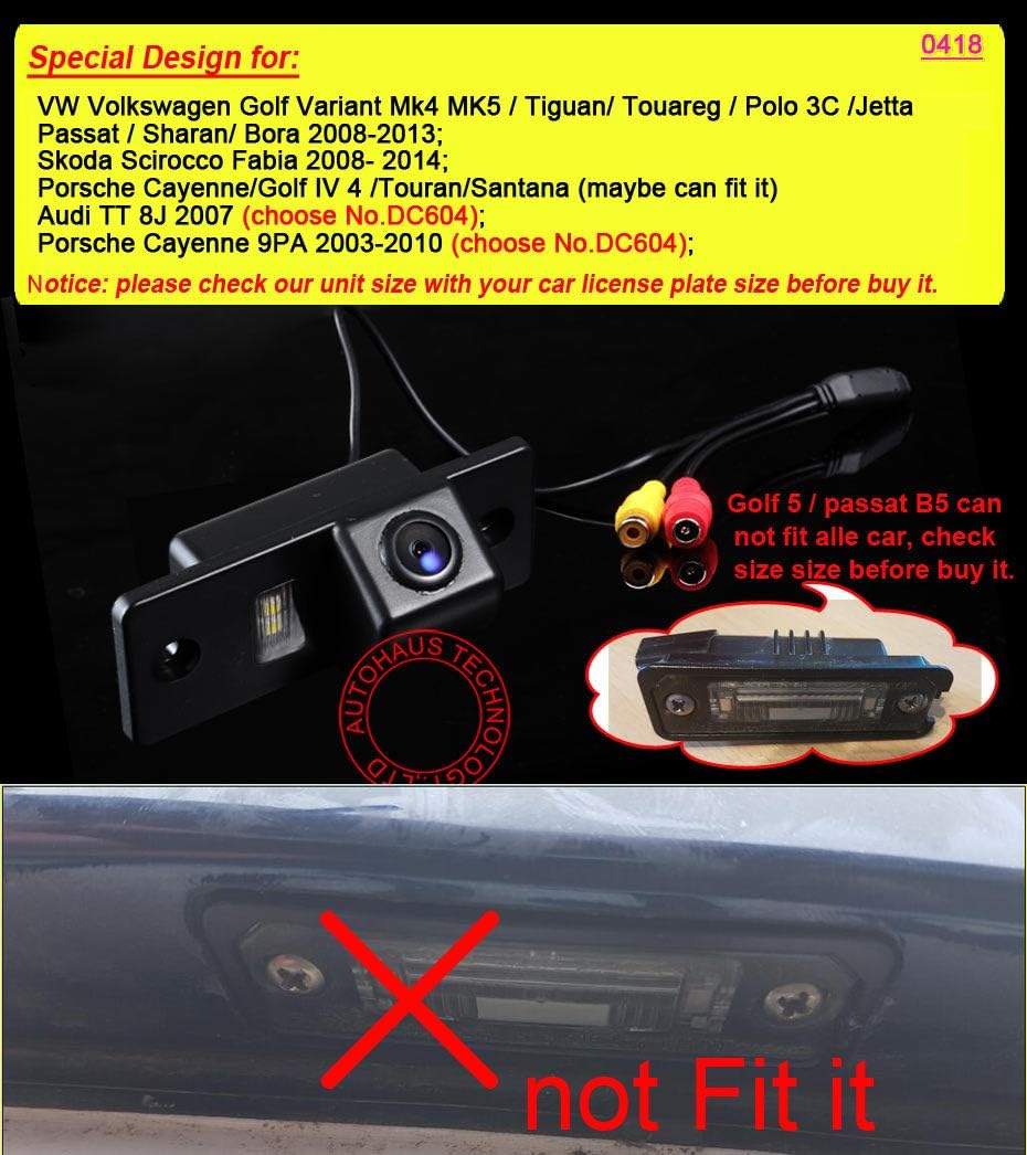 HD CCD Auto Rückfahrkamera mit Wasserdicht integriert in Nummernschild Rückfahrsystem für VW Volkswa