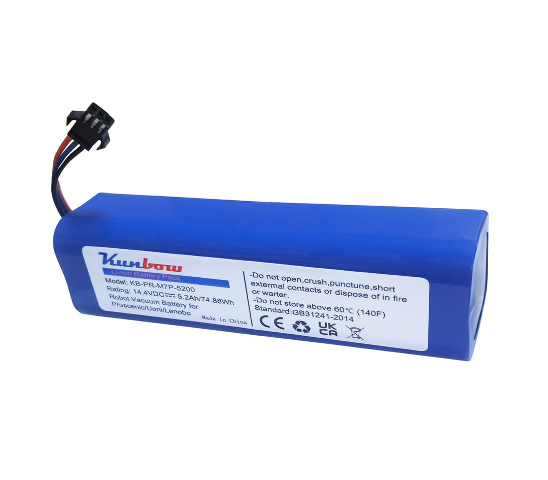 kunbow 5200mAh Li-Ion Akku, Ersatzakku für Proscenic M7 Pro, LDS M7 Pro, M8 Pro, M7 Max, U6, Xiaomi