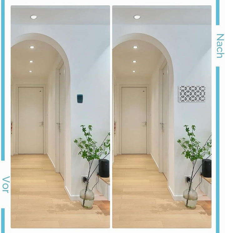 Türklingel-Abdeckplatte für Wand innen, ästhetische Holz-Läutewerk-Abdeckbox für Home Upgrade, Outdo