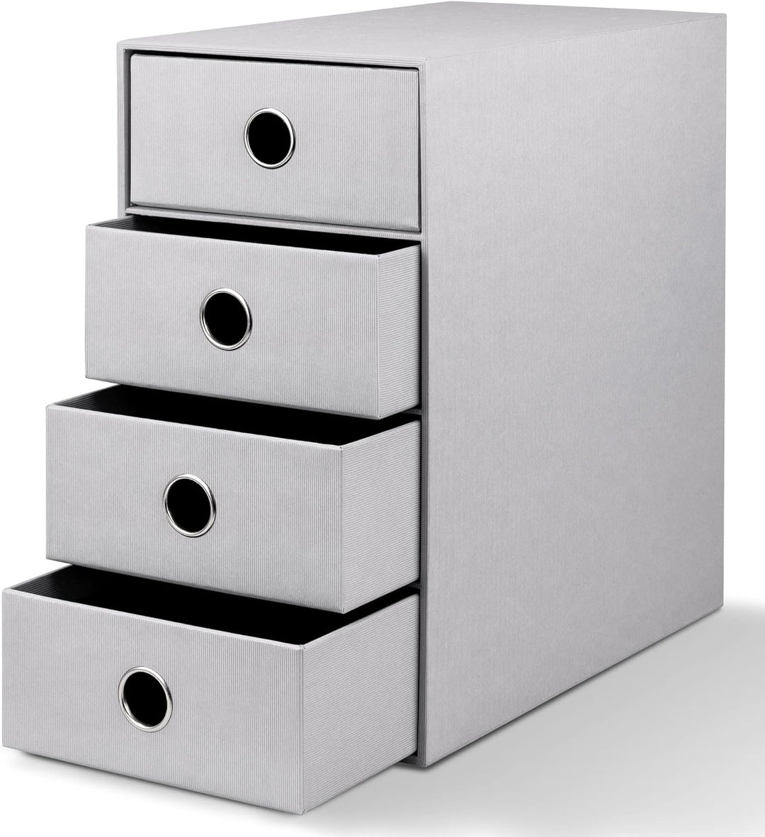 Rössler 1524452174 - S.O.H.O. 4er Schubladenbox für DIN A5, mit Griffloch, Stone, 250 x 175 x 320 mm