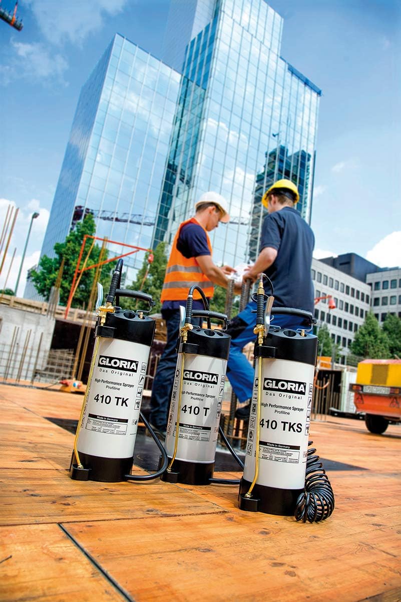 GLORIA Hochleistungssprühgerät 410 T Profiline | 10 L Füllinhalt | Profi-Drucksprüher aus Stahl | Mi