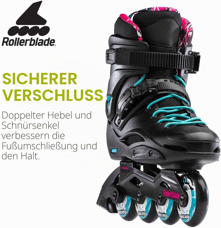Rollerblade Damen Rb Cruiser Inlineskate 240 Black/Aqua, 250