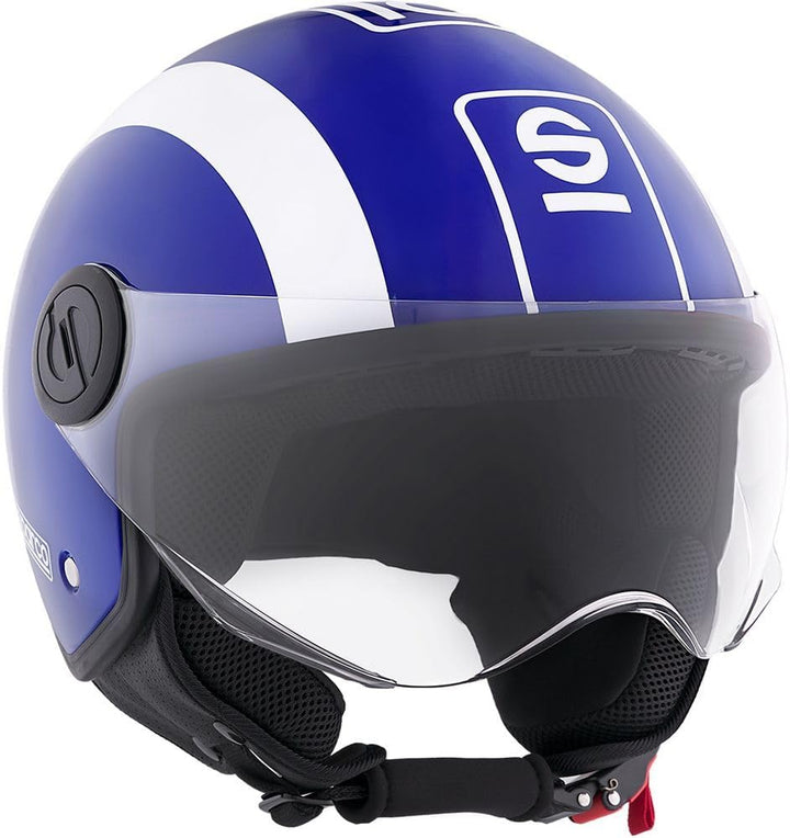 Sparco Riders SP601 Demi-Jet Motorradhelm, Scooter Helm ECE 22.06 Homologiert, Demi-Jet Helm mit Ant