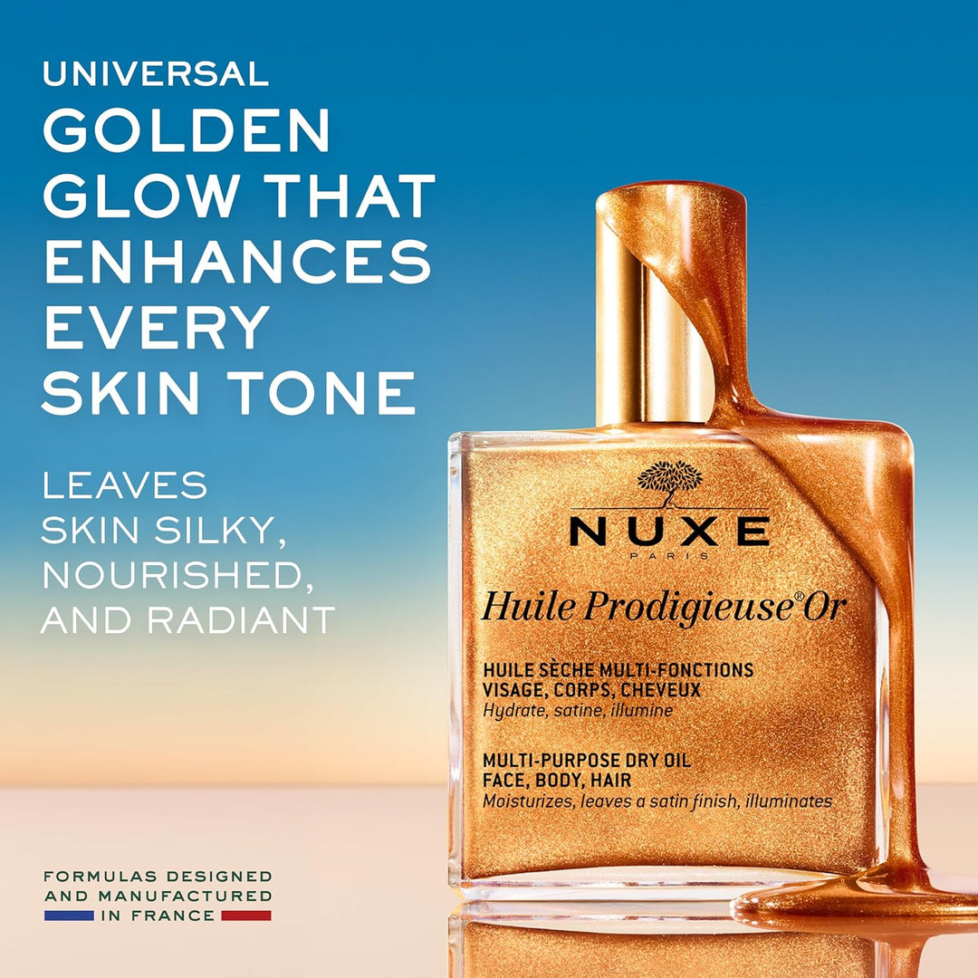Nuxe Huile Prodigieuse Or Golden Dry Oil 100ml Spray Aqua Aqua 100 ml (1er Pack), Aqua 100 ml (1er P
