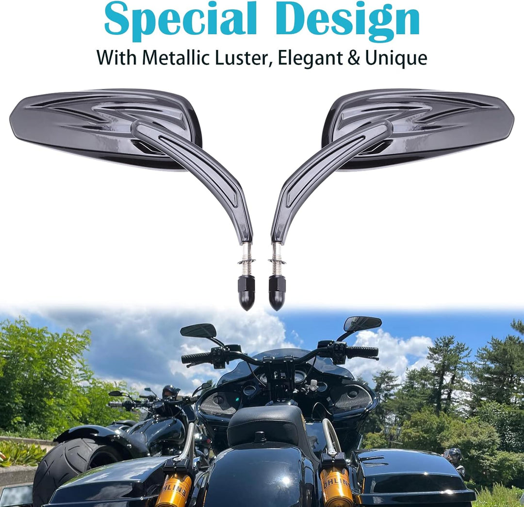 M8 8mm Motorrad Spiegel Rückspiegel für Softtail Slim Heritage Softail Breakout Roadster Sportster 1