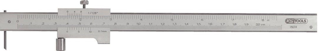 KS Tools 300.0626 Universalstreichmass mit Anschlagrolle, 200mm