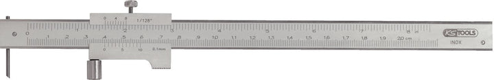 KS Tools 300.0626 Universalstreichmass mit Anschlagrolle, 200mm
