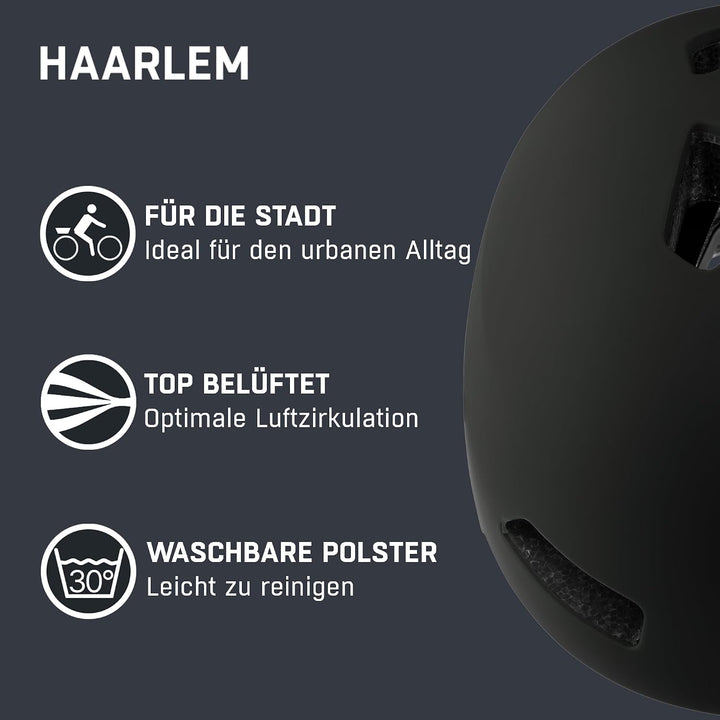 Alpina HAARLEM - Robuster, sicherer und Individuell Anpassbarer &amp; Leichter Urban Fahrradhelm Für Erw
