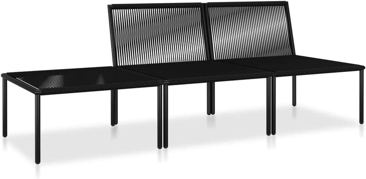 vidaXL Gartenmöbel 3-TLG. mit Auflagen Sitzgruppe Garten Garnitur Lounge Sofa Sitzgarnitur Gartenset