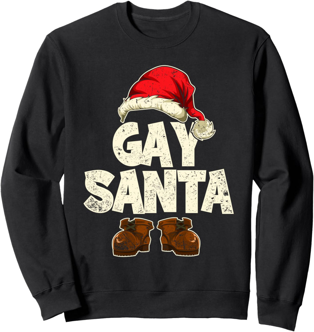 Partnerlook Pajama Xmas Geschenk Schwuler Weihnachtsmann Sweatshirt