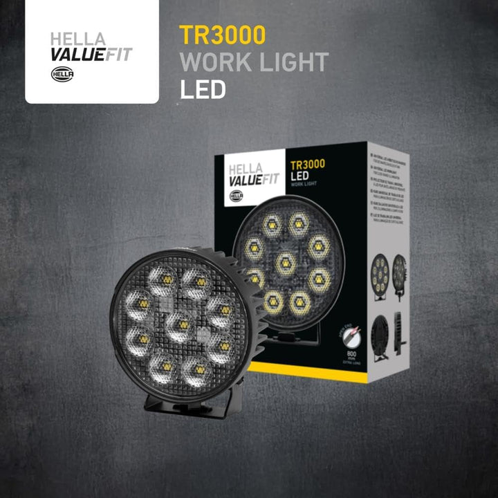 HELLA - LED-Arbeitsscheinwerfer - Valuefit TR3000 - 12/24V - 3000lm - Anbau/geschraubt - schwenkbare