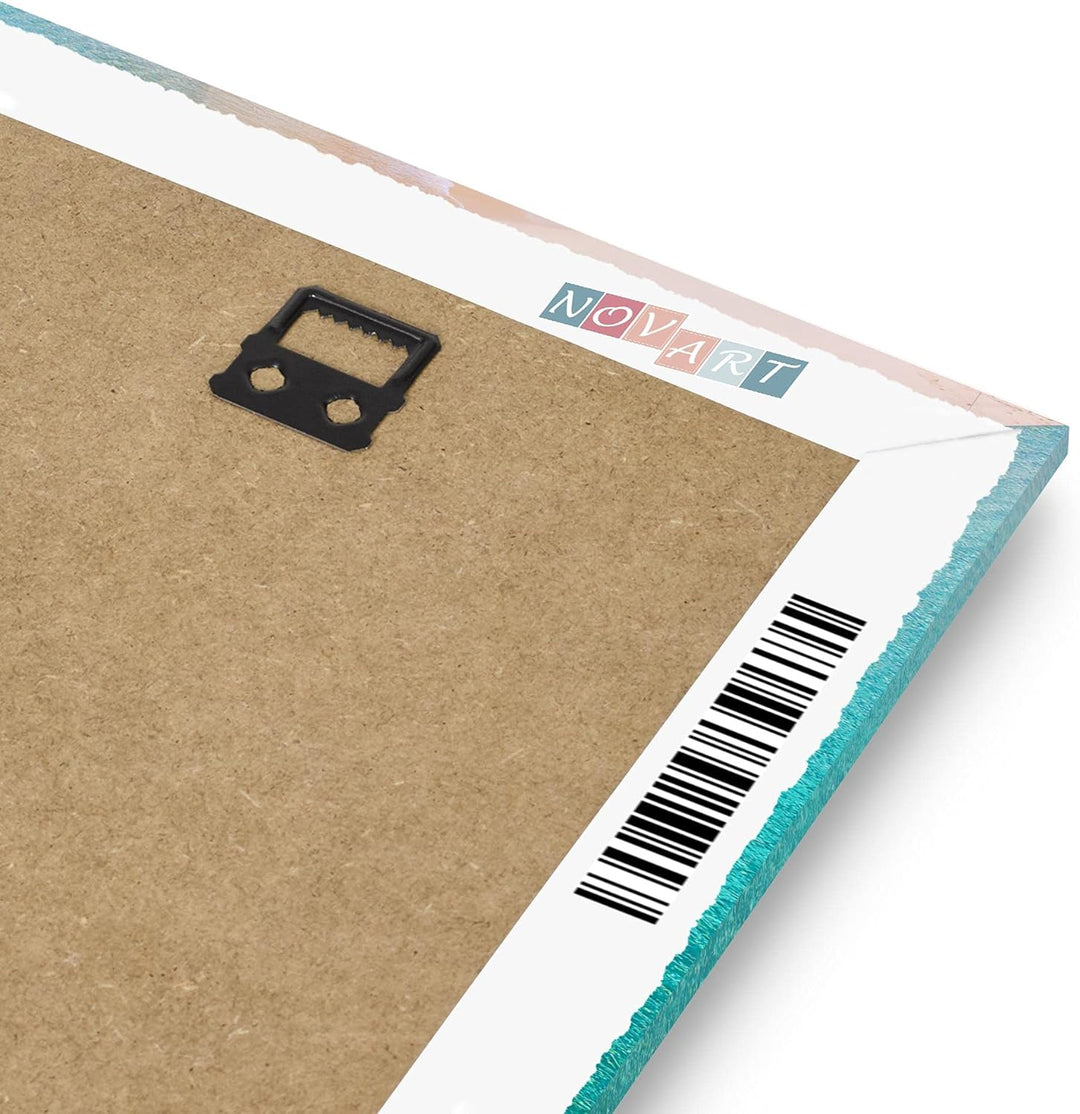 Novart Bilder Set - AUFHÄNGFERTIG - KEIN EXTRA RAHMEN BENÖTIGT - Karibik Modern Traumstrand - Wohnzi