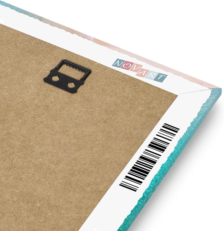 Novart Bilder Set - AUFHÄNGFERTIG - KEIN EXTRA RAHMEN BENÖTIGT - Karibik Modern Traumstrand - Wohnzi