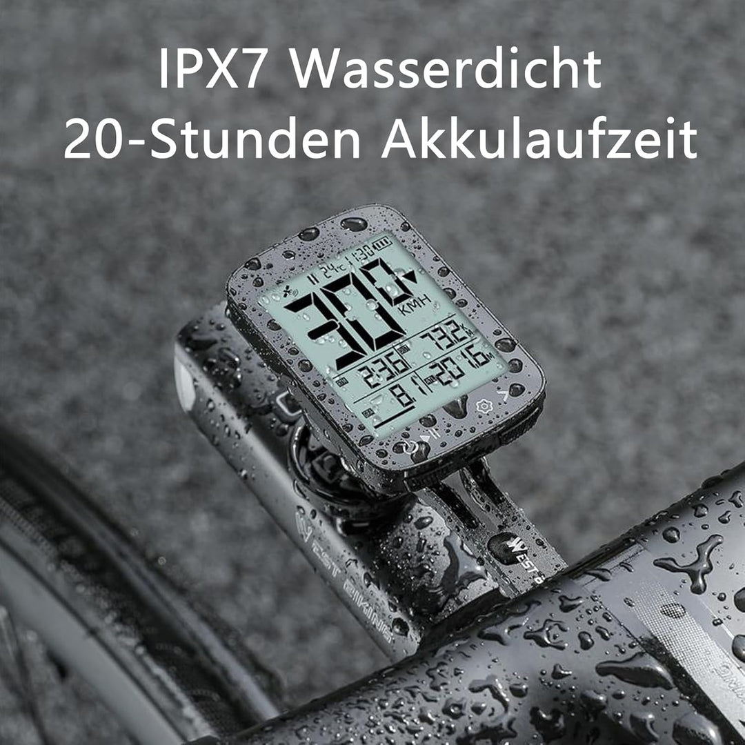 2,2/2,4 Zoll Fahrradcomputer, kabelloser Kilometerzähler, wasserdichter Multifunktions-Tachometer, g